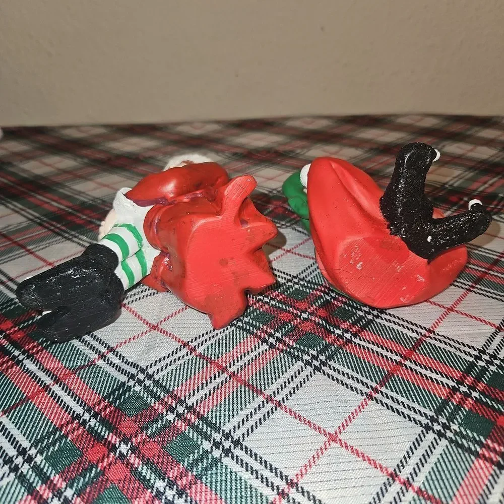 Adorable Christmas Elf Resin Figurines